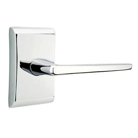 Emtek Hermes Lever With Neos Rosette Polished Chrome