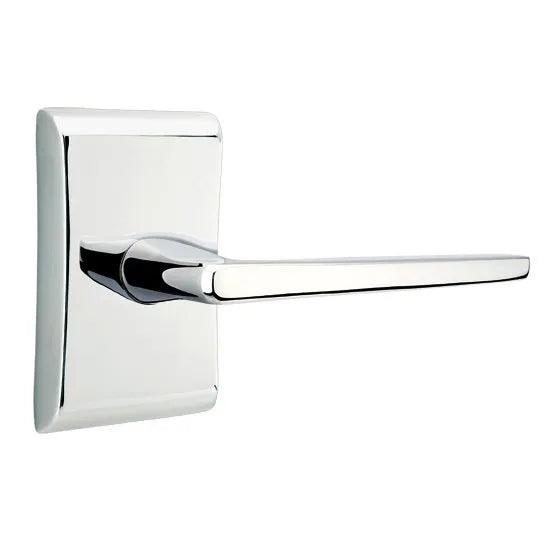 Emtek Hermes Lever With Neos Rosette Polished Chrome