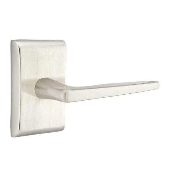 Emtek Hermes Lever With Neos Rosette Satin Nickel