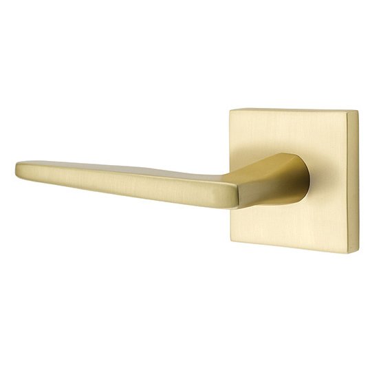 Emtek Hermes Lever With Square Rosette in finish