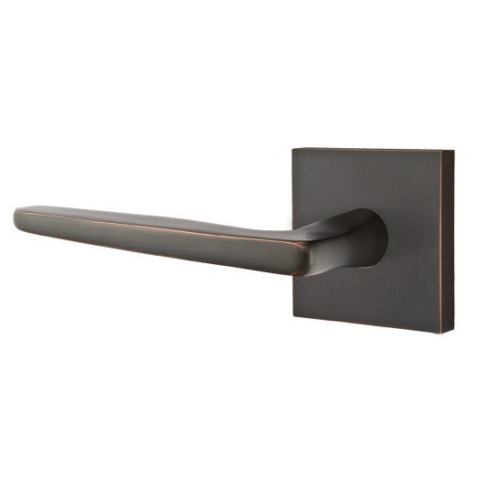 Emtek Hermes Lever With Square Rosette in finish