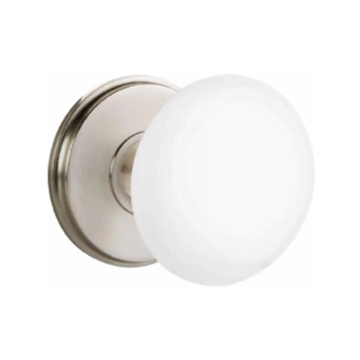 EmtekEmtek Ice White Porcelain Knob with Watford Rosette in 