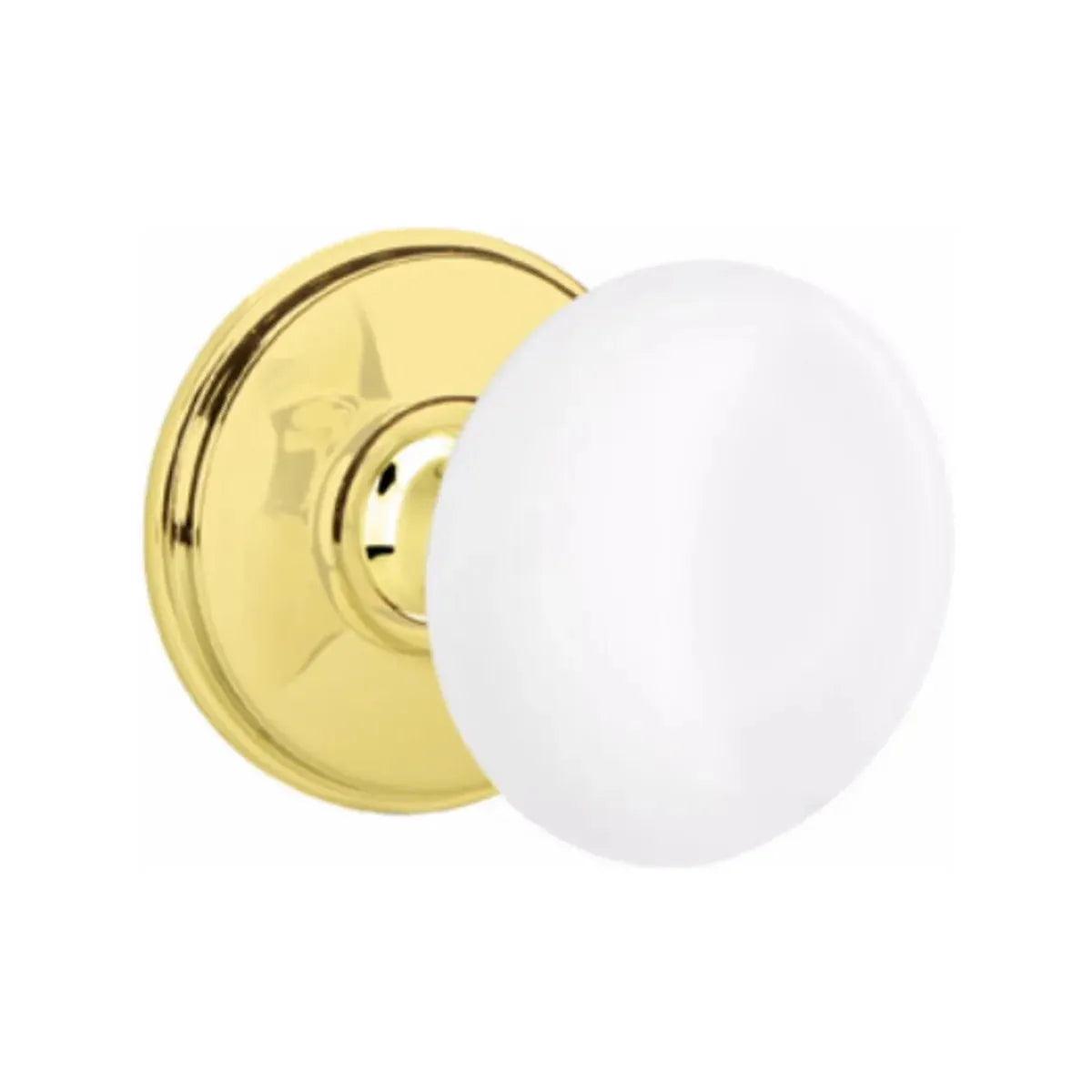 EmtekEmtek Ice White Porcelain Knob with Watford Rosette in 