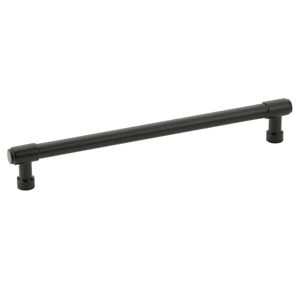 The Emtek Jasper Appliance Pull, 12" Center to Center in Flat Black finish