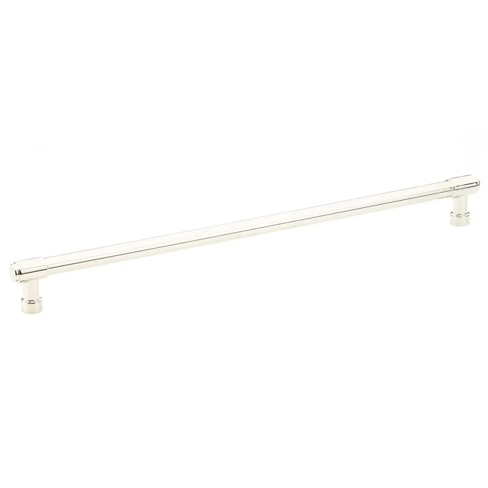 The Emtek Jasper Appliance Pull, 18" Center to Center in Lifetime Polished Nickel finish