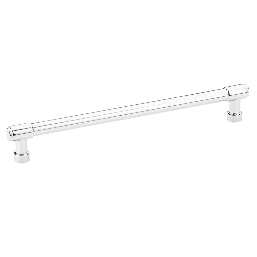 The Emtek Jasper Appliance Pull, 12" Center to Center in Polished Chrome finish