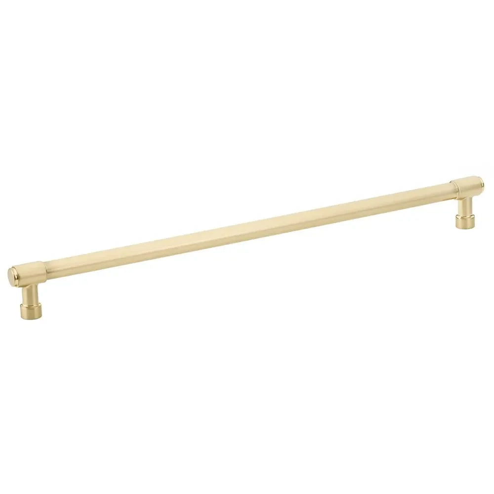 The Emtek Jasper Appliance Pull, 18" Center to Center in Satin Brass finish