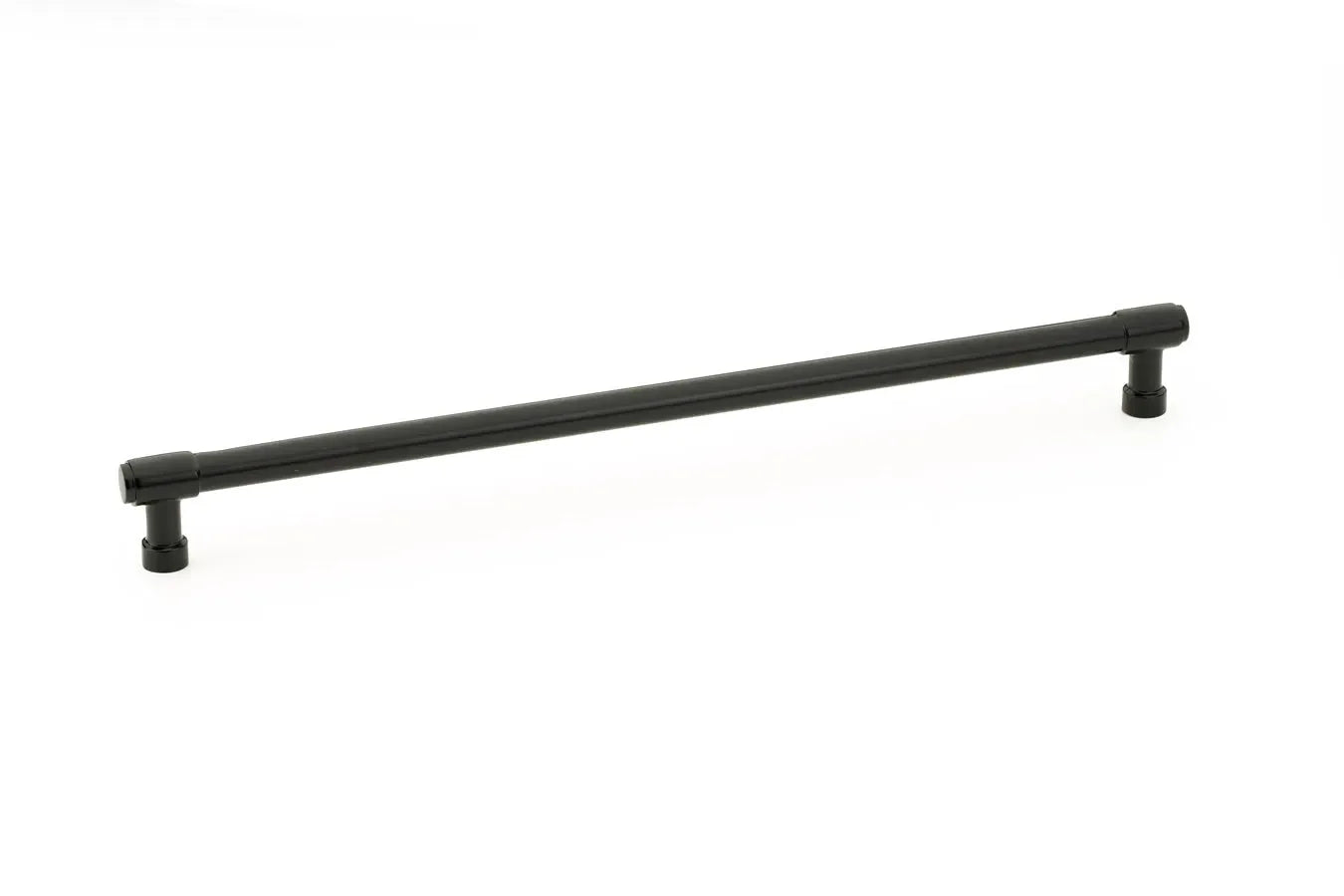 The Emtek Jasper Cabinet Pull, 12" Center to Center in Flat Black finish