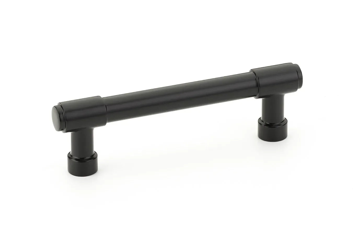 The Emtek Jasper Cabinet Pull, 3 1/2" Center to Center in Flat Black finish