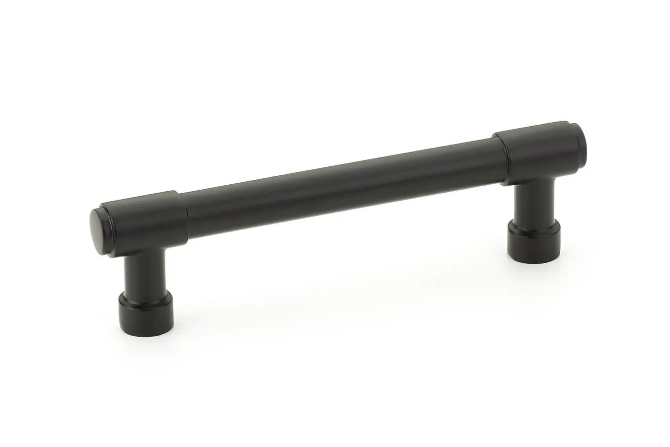 The Emtek Jasper Cabinet Pull, 4" Center to Center in Flat Black finish