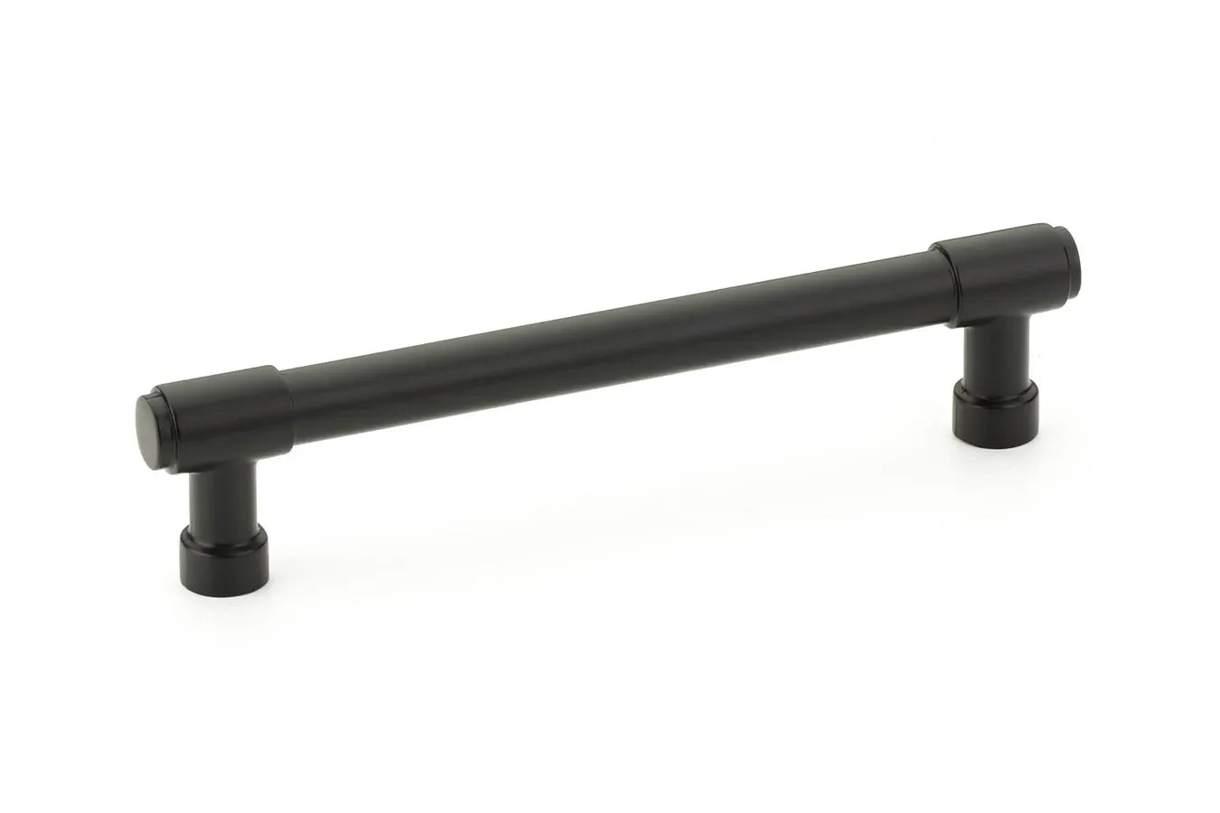 The Emtek Jasper Cabinet Pull, 5" Center to Center in Flat Black finish