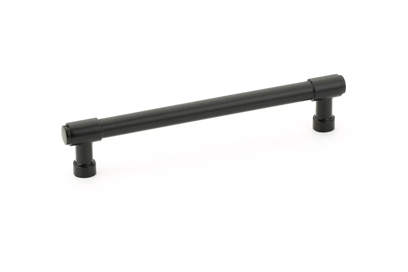 The Emtek Jasper Cabinet Pull, 6" Center to Center in Flat Black finish