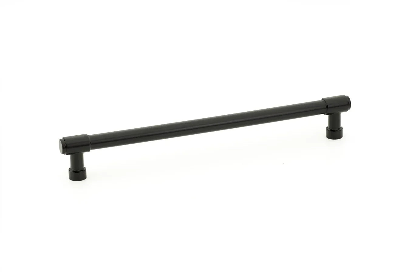 The Emtek Jasper Cabinet Pull, 8" Center to Center in Flat Black finish