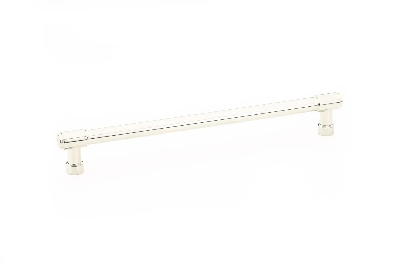 The Emtek Jasper Cabinet Pull, 8" Center to Center in Lifetime Polished Nickel finish