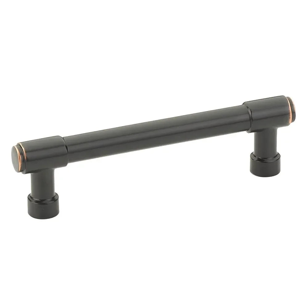 The Emtek Jasper Cabinet Pull, 4" Center to Center in Oil Rubbed Bronze finish