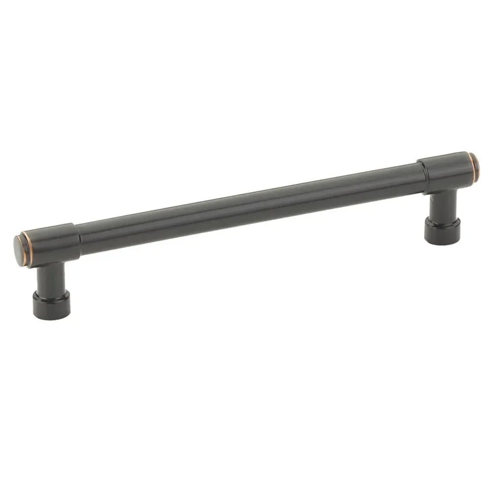 The Emtek Jasper Cabinet Pull, 6" Center to Center in Oil Rubbed Bronze finish