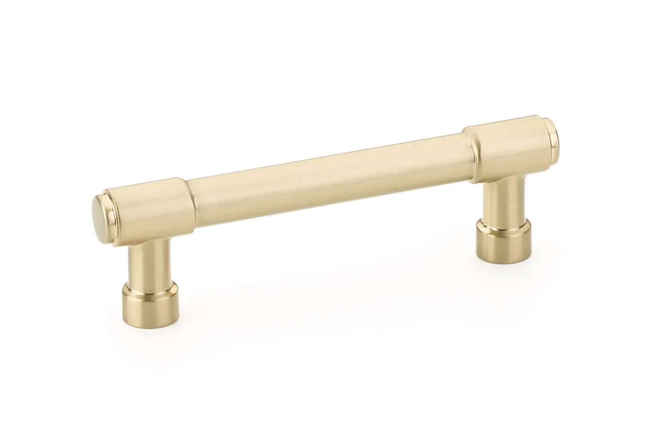The Emtek Jasper Cabinet Pull, 3 1/2" Center to Center in Satin Brass finish