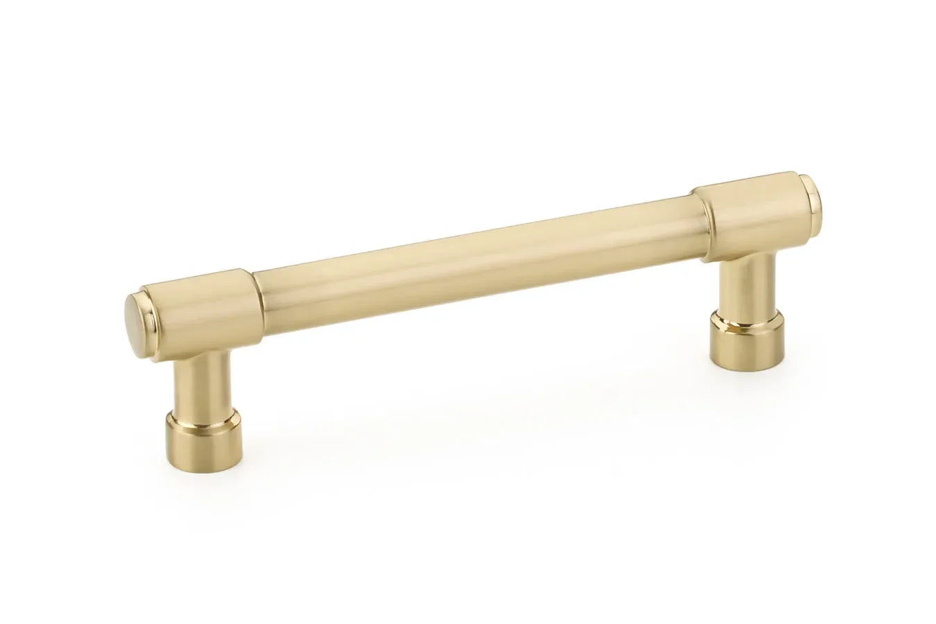 The Emtek Jasper Cabinet Pull, 4" Center to Center in Satin Brass finish