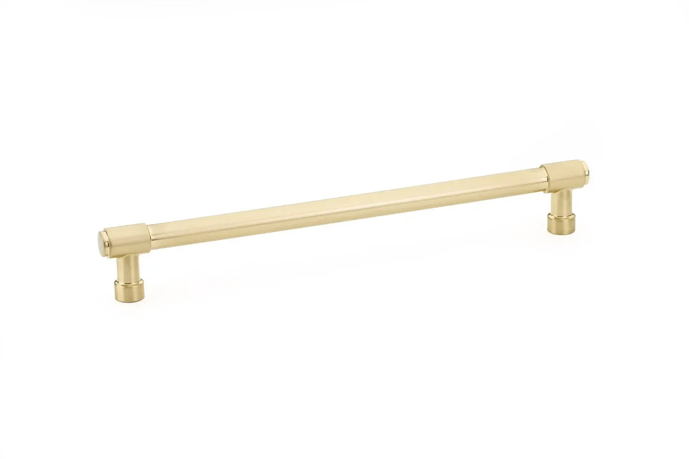 The Emtek Jasper Cabinet Pull, 8" Center to Center in Satin Brass finish