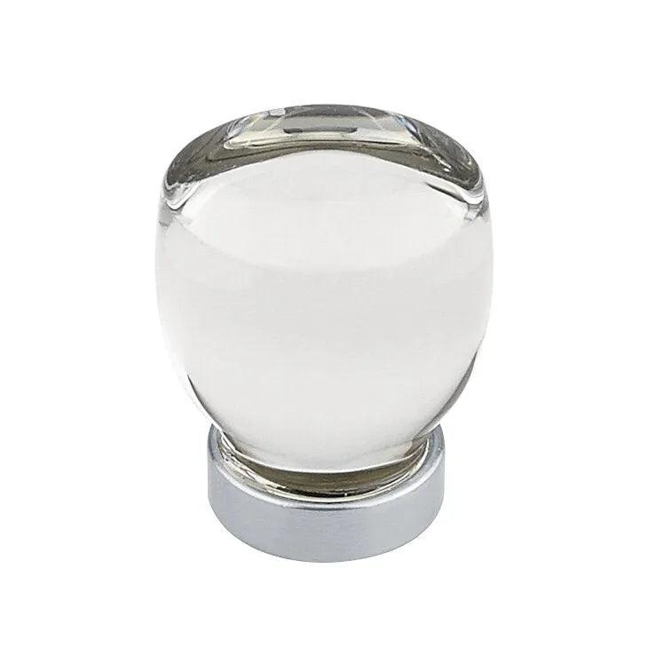 Emtek Juneau Crystal Glass Cabinet Knob Polished Chrome