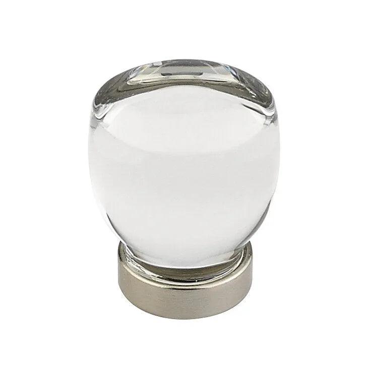 Emtek Juneau Crystal Glass Cabinet Knob Satin Nickel