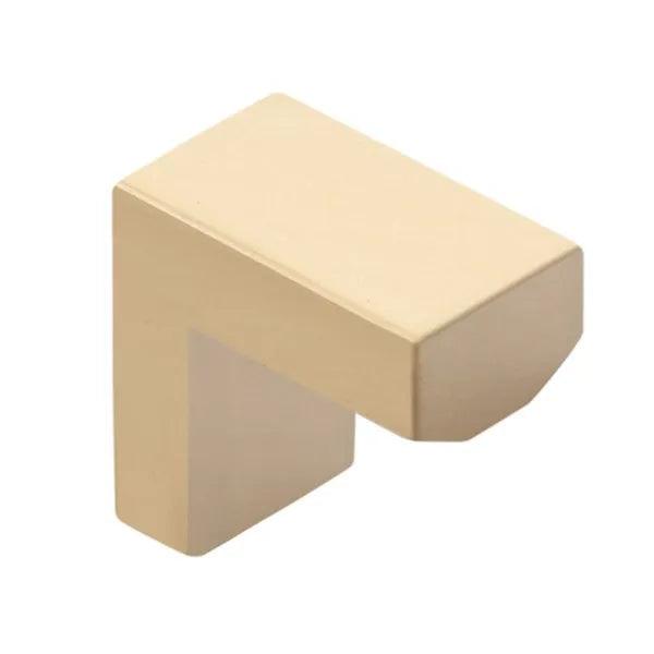 The Emtek Keaton Finger Pull in Satin Brass finish.