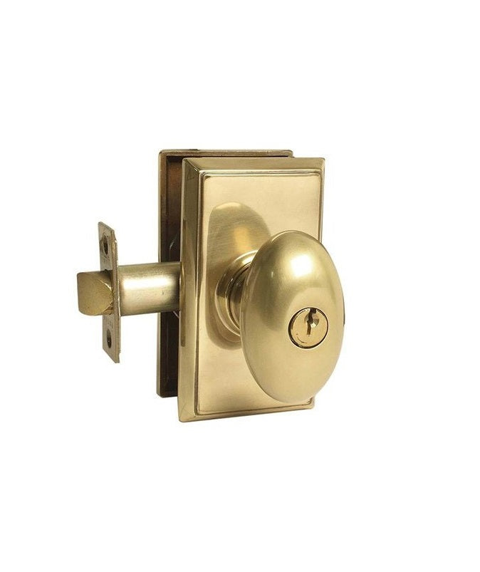 Emtek Egg Knob with Rectangular Rosette in French Antique finish