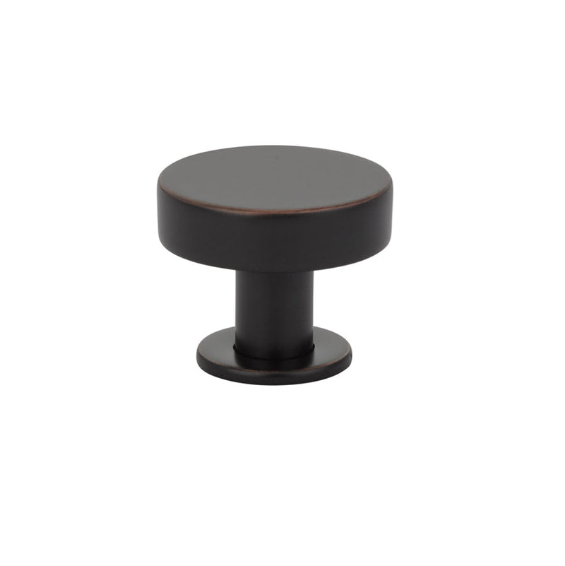 The Emtek Cadet Knob 1" in Oil Rubbed Bronze finish