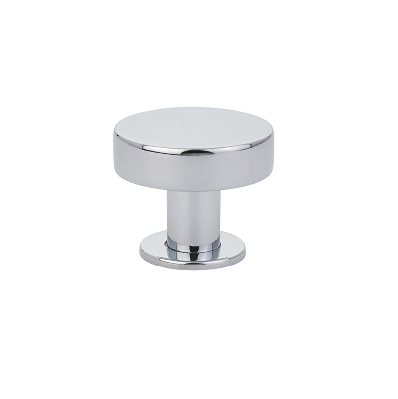 The Emtek Cadet Knob 1" in Polished Chrome finish