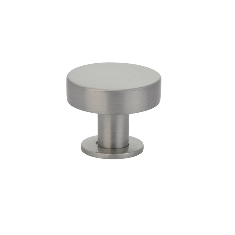 The Emtek Cadet Knob 1" in Satin Nickel finish