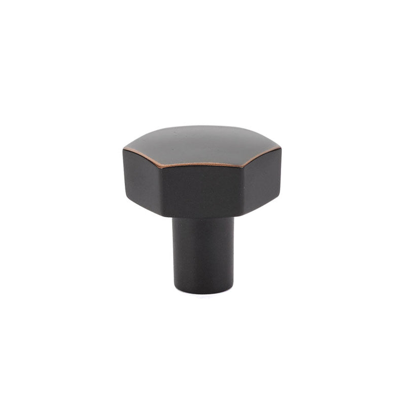 The Emtek Mod Hex Knob 1-1/2" in Oil Rubbed Bronze finish