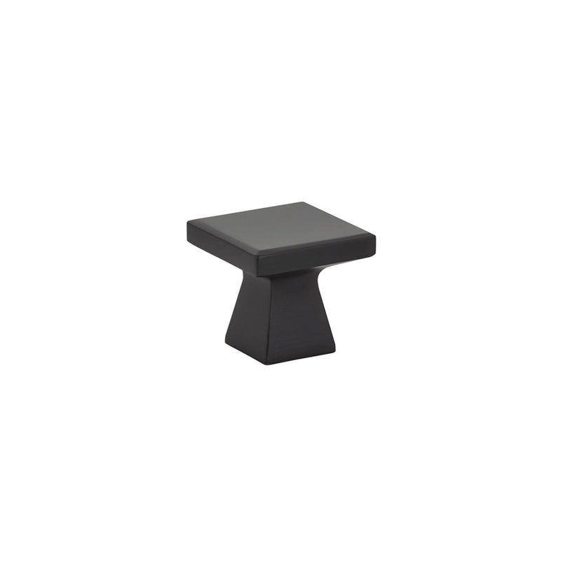 The Emtek Podium Knob 1-3/4" in Flat Black finish