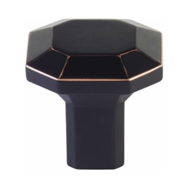 The Emtek Riviera Square Knob in Oil Rubbed Bronze finish