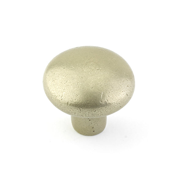 The Emtek Sandcast Bronze Round Knob, 1 1/4" in Tumbled White Bronze finish