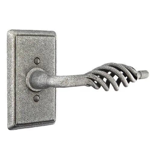 Emtek Lafayette Lever With #3 Rosette Satin Steel
