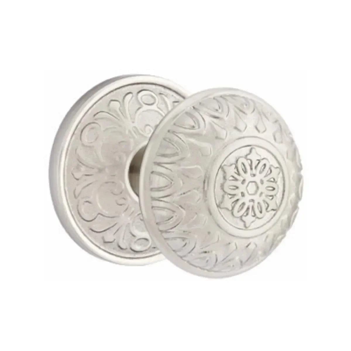 Emtek Lancaster Knob with Lancaster Rosette Satin Nickel