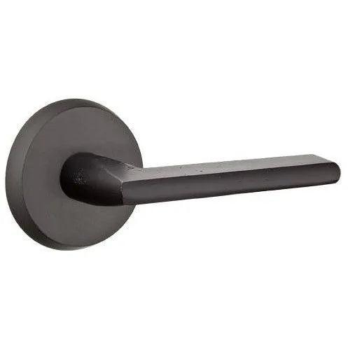 Emtek Lariat Lever With #2 Rosette Flat Black Bronze Patina