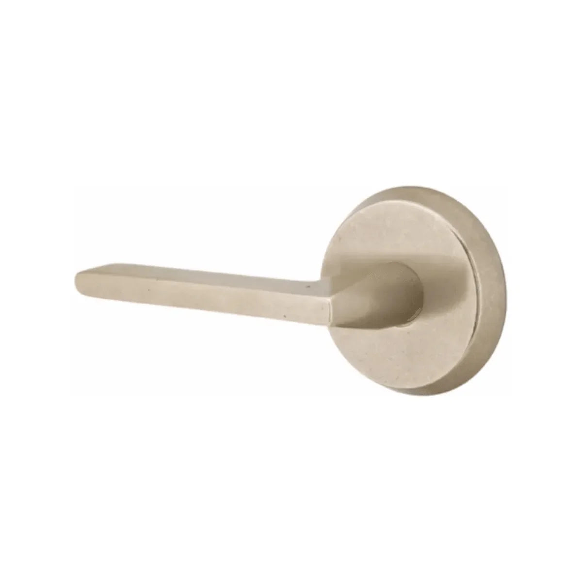 Emtek Lariat Lever With #2 Rosette Tumbled White Bronze
