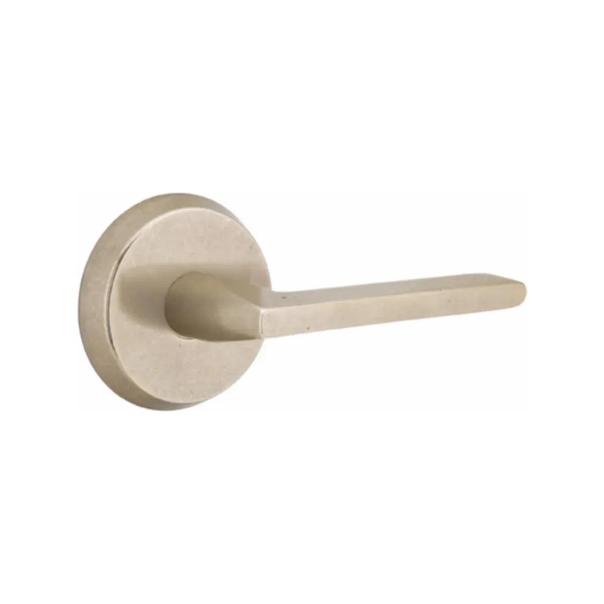 Emtek Lariat Lever With #2 Rosette Tumbled White Bronze