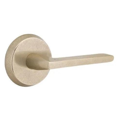 Emtek Lariat Lever With #2 Rosette Tumbled White Bronze