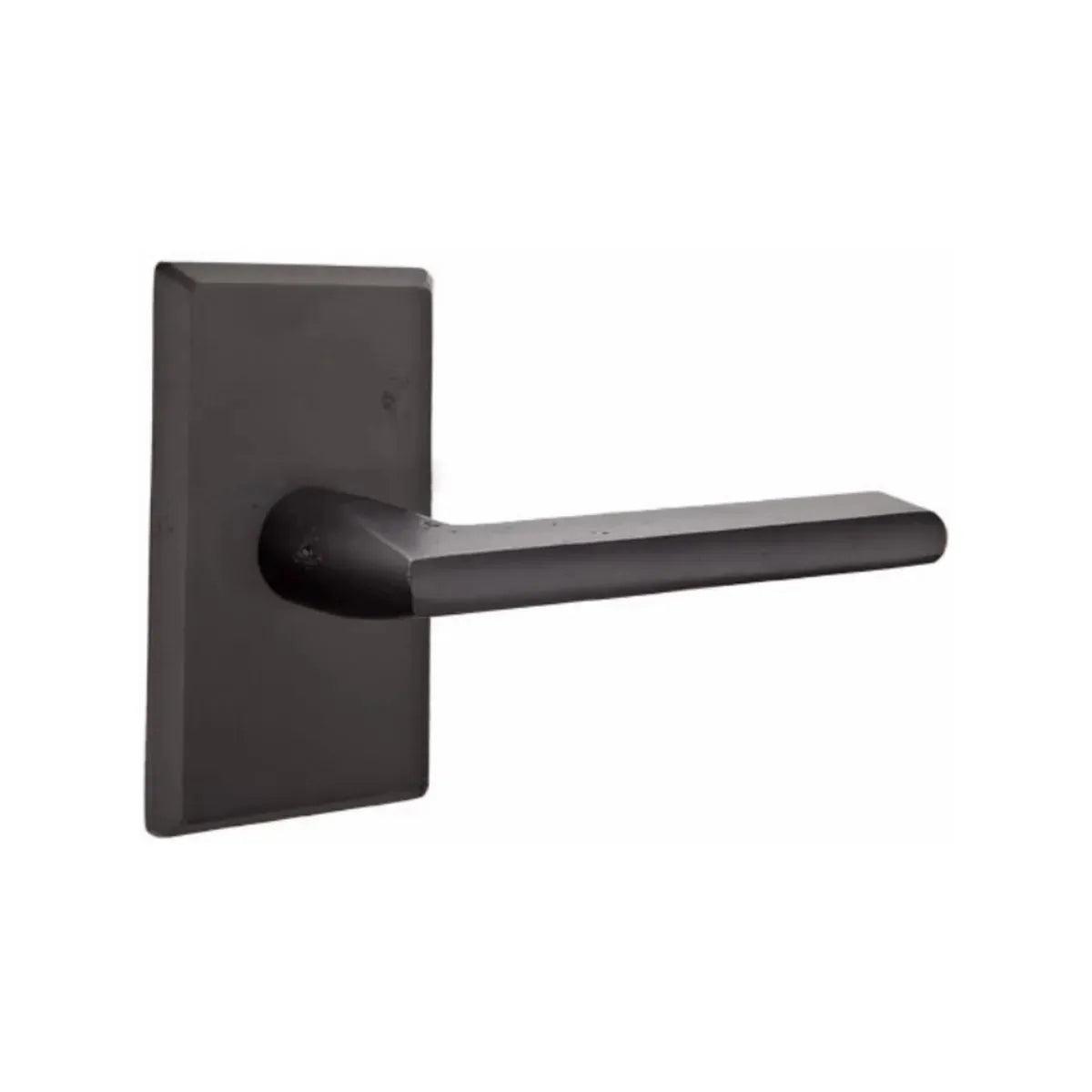 Emtek Lariat Lever With #3 Rosette Flat Black Bronze Patina