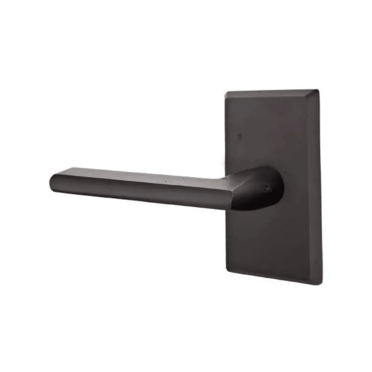 Emtek Lariat Lever With #3 Rosette Flat Black Bronze Patina