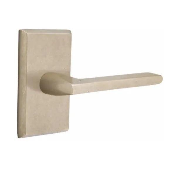 Emtek Lariat Lever With #3 Rosette Tumbled White Bronze
