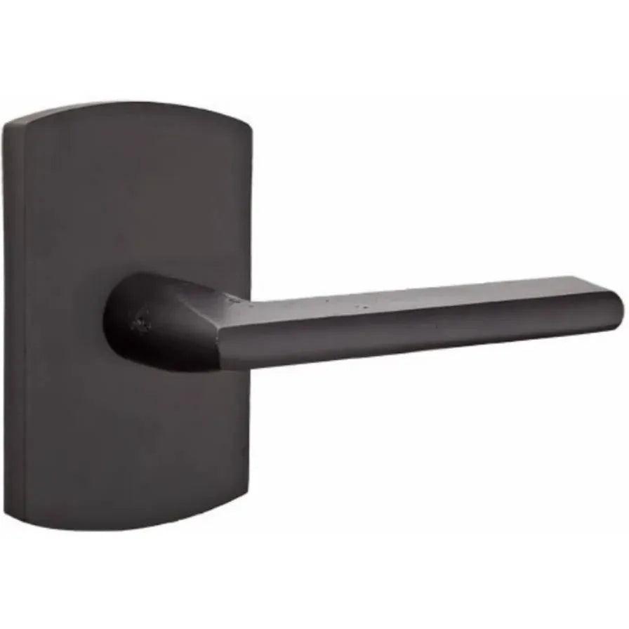 Emtek Lariat Lever With #4 Rosette Flat Black Bronze Patina