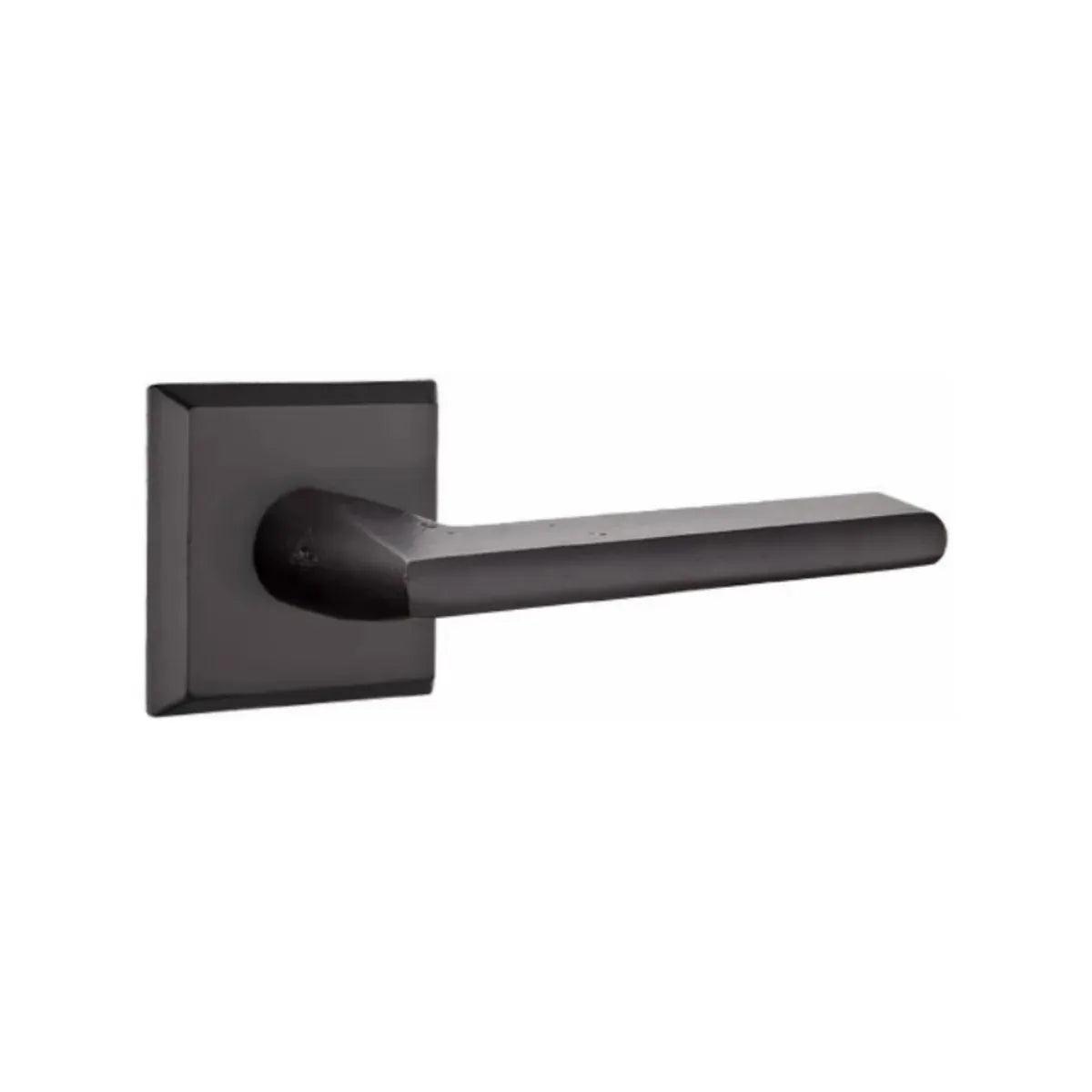 Emtek Lariat Lever With #6 Rosette Flat Black Bronze Patina