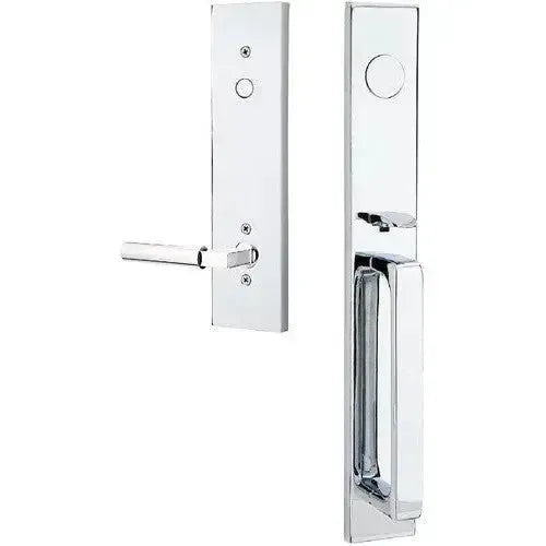 Emtek Lausanne Entrance Handleset With Hercules Lever in Polished Chrome finish