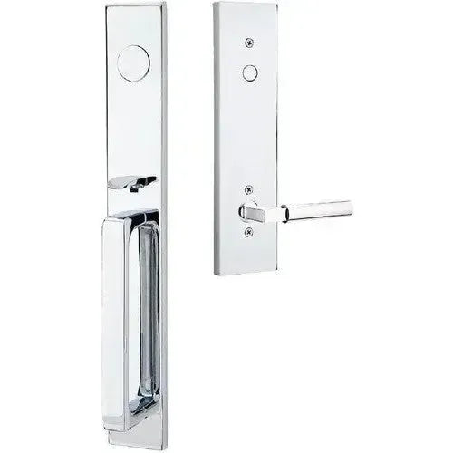 Emtek Lausanne Entrance Handleset With Hercules Lever in Polished Chrome finish