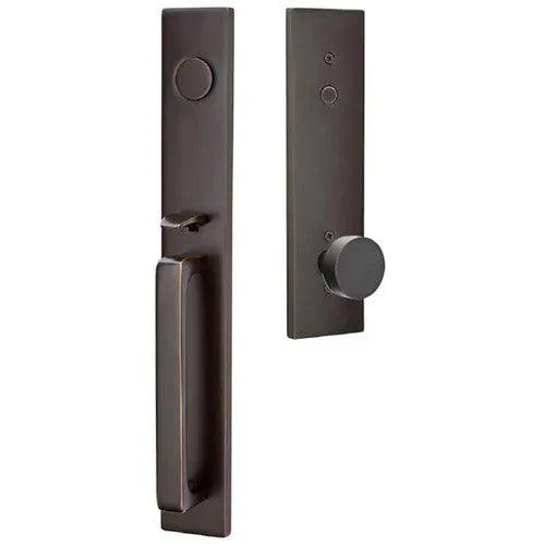 Emtek Lausanne Entrance Handleset With Round Knob Oil Rubbed Bronze