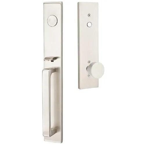 Emtek Lausanne Entrance Handleset With Round Knob Satin Nickel