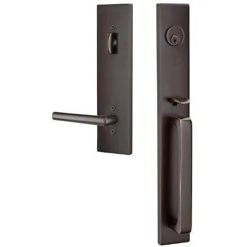 EmtekEmtek Lausanne Tubular Entrance Handleset With Stuttgart Lever in 